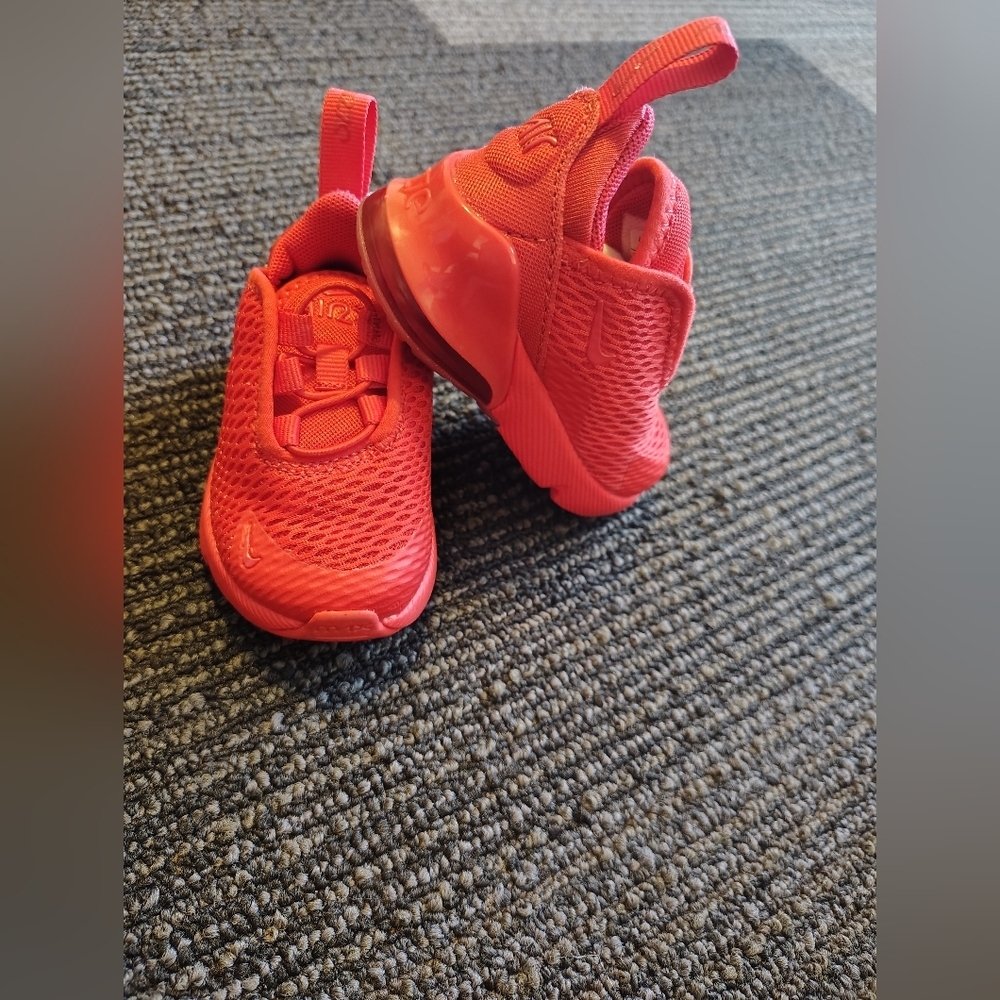 Nike Kids Red/Coral Breathable Slip-On Sneakers